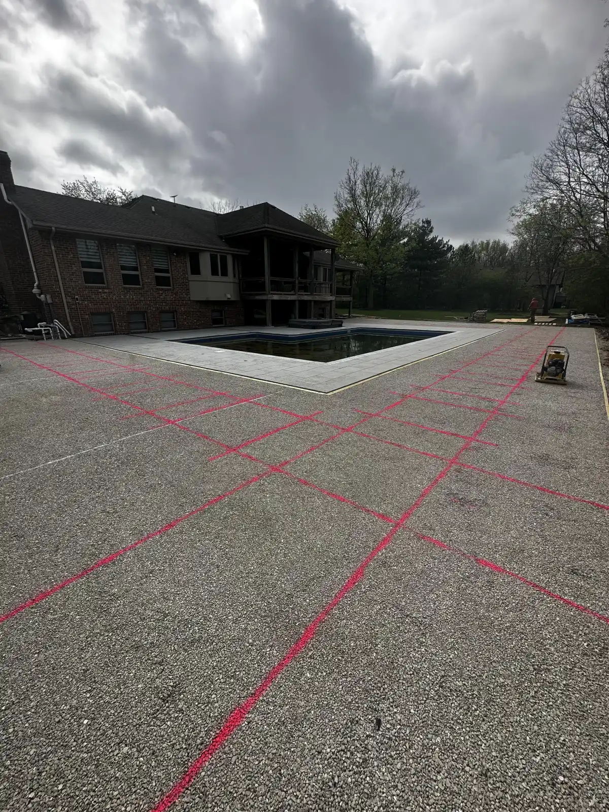 Excavation and grading work for a turf installation project in Michigan