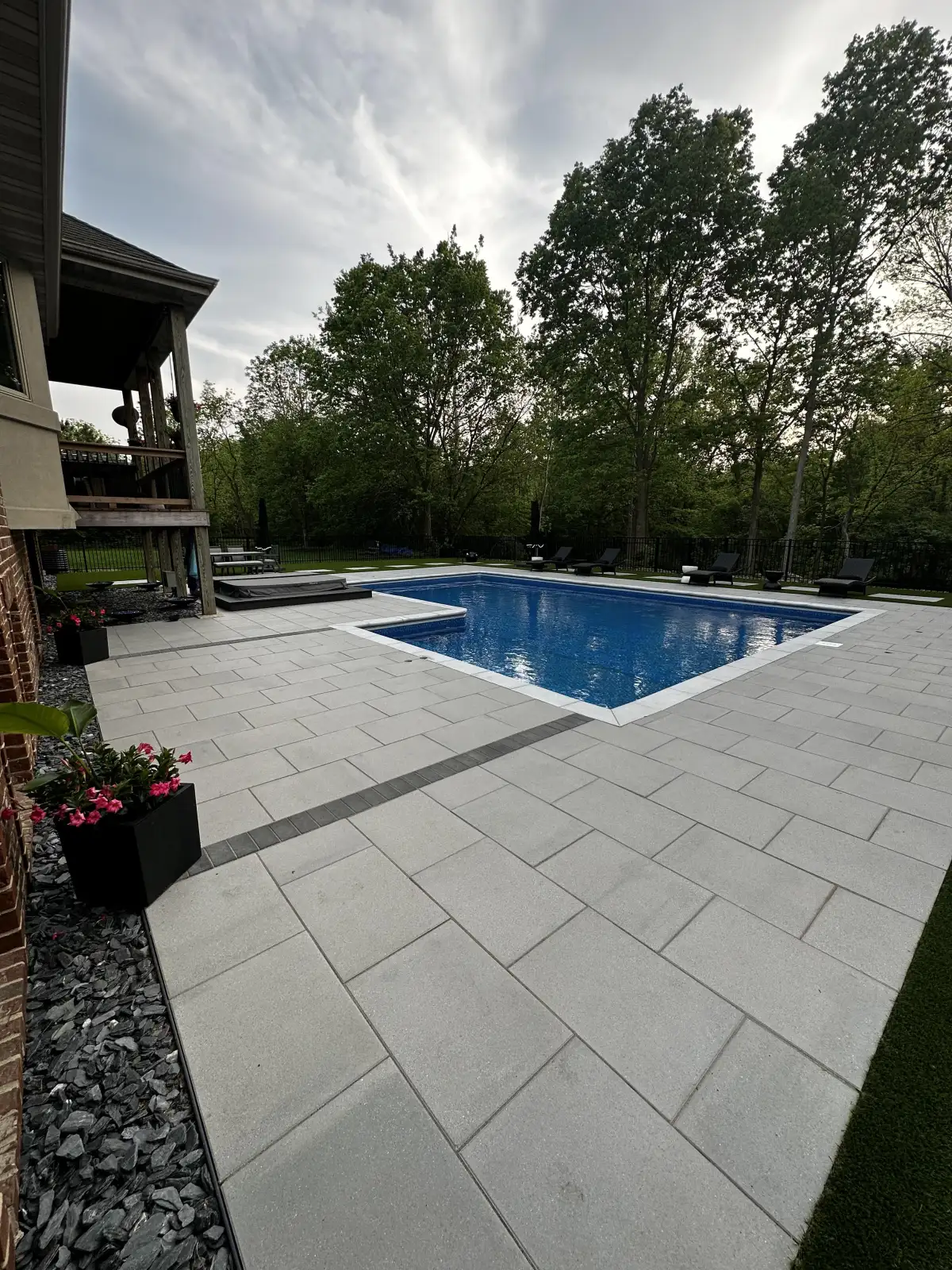 Professional hardscaping patio installation in Michigan